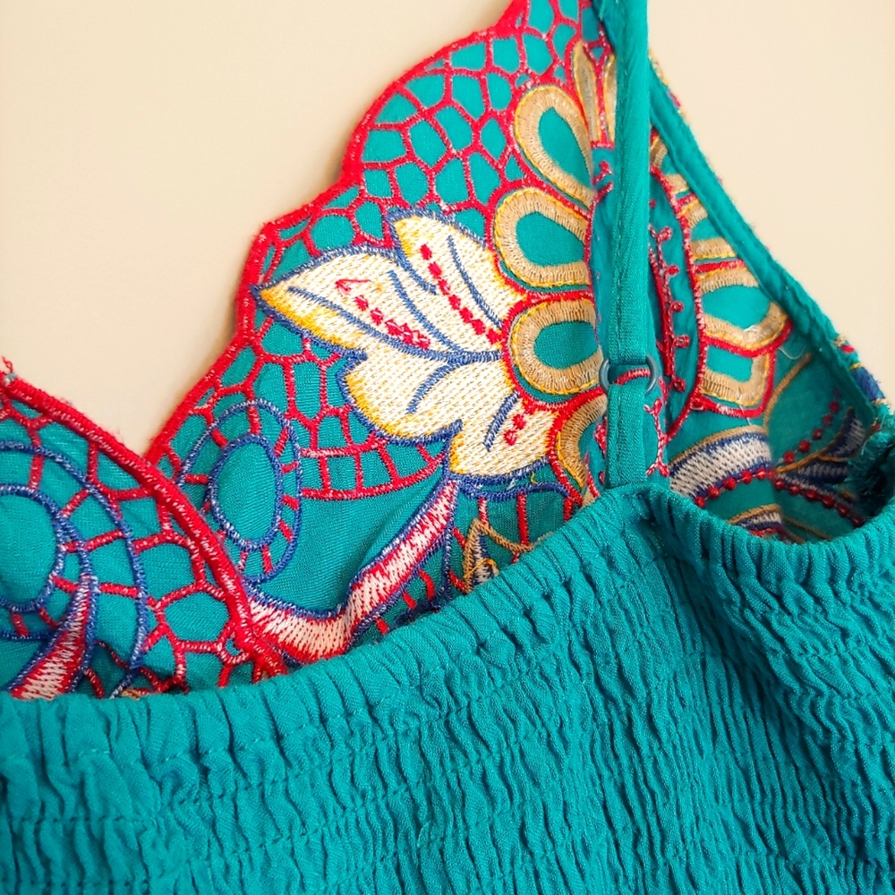 Flying Tomato Embroidery Boho Summer Dress Size S - Picture 10 of 17